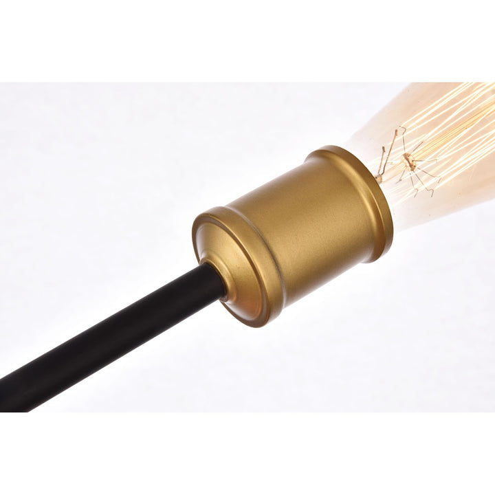 Collection Wall Sconce D24.7 H9.9 Lt:5 Black and Brass Finish