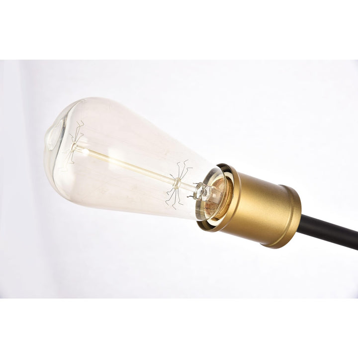 Collection Wall Sconce D24.7 H9.9 Lt:5 Black and Brass Finish