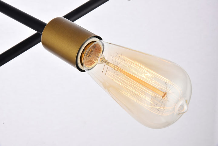 6 Lights Black Pendant