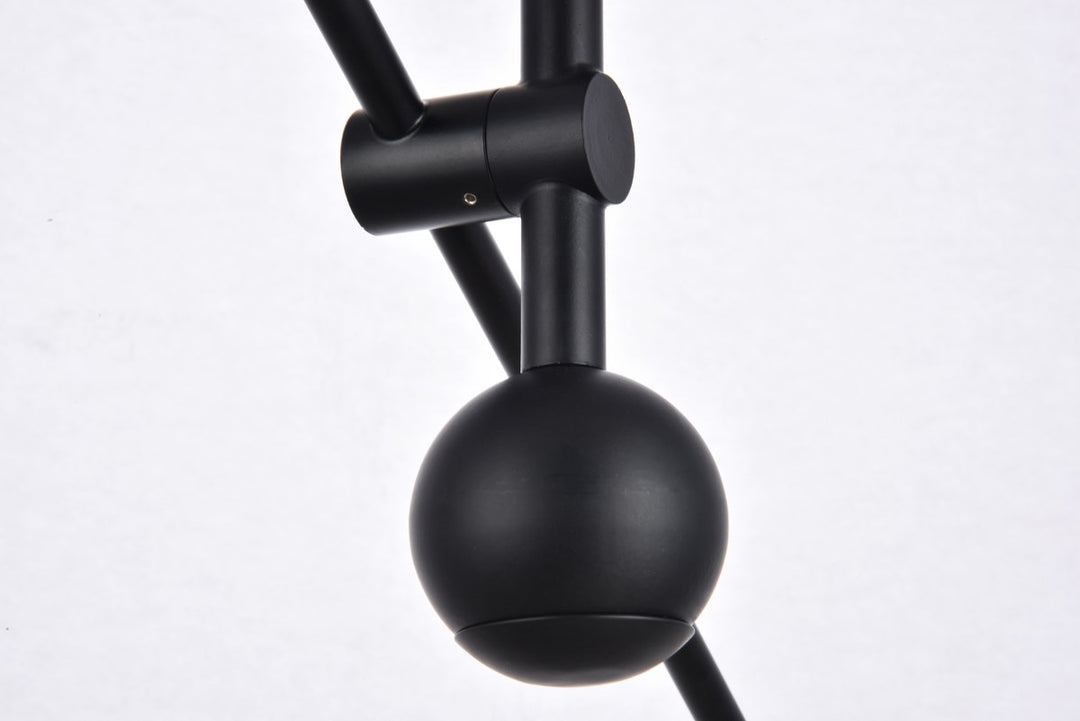 6 Lights Black Pendant