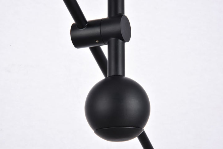 6 Lights Black Pendant