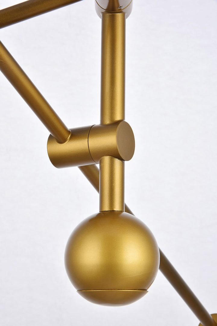 6 Lights Brass Pendant