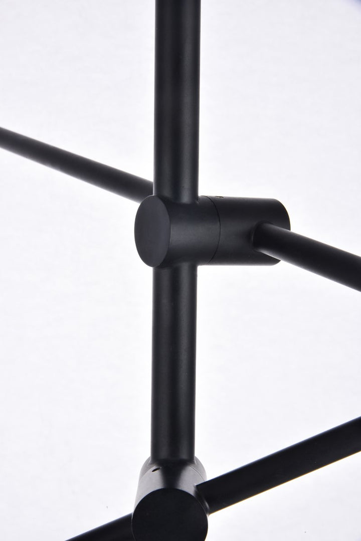 6 Lights Black Pendant
