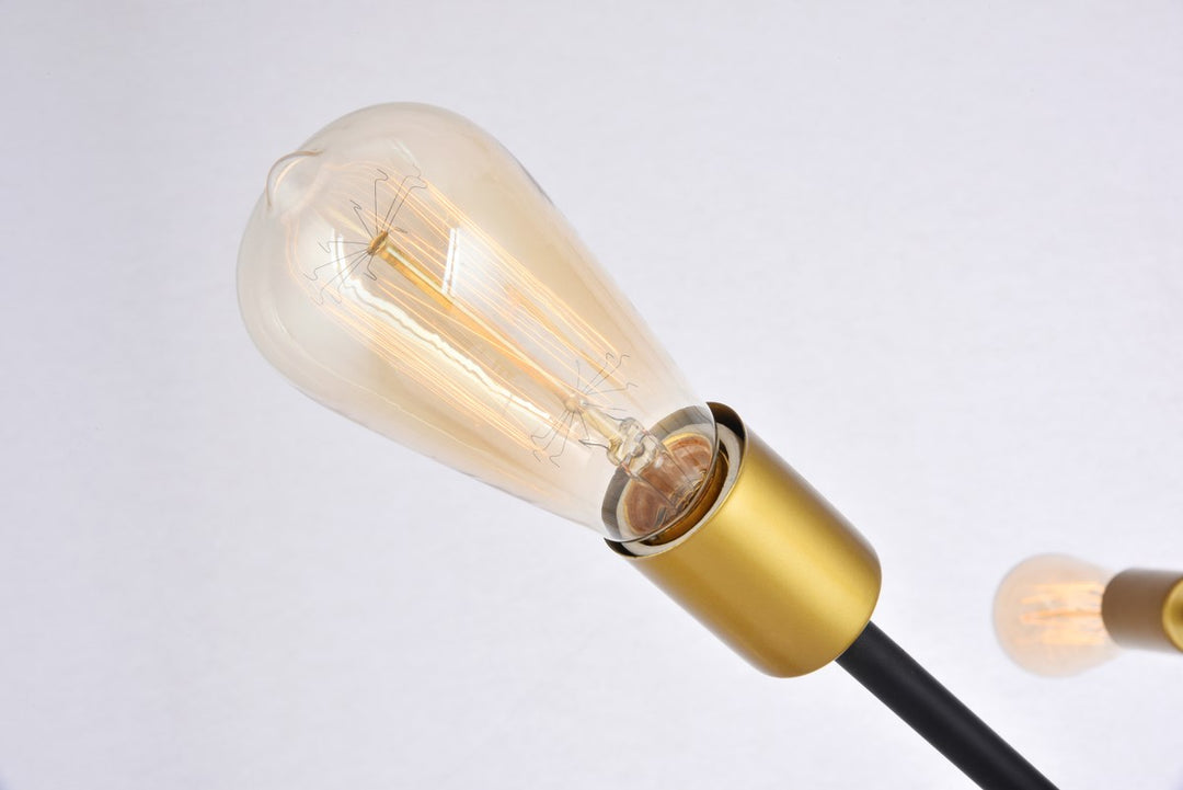 6 Lights Black Pendant