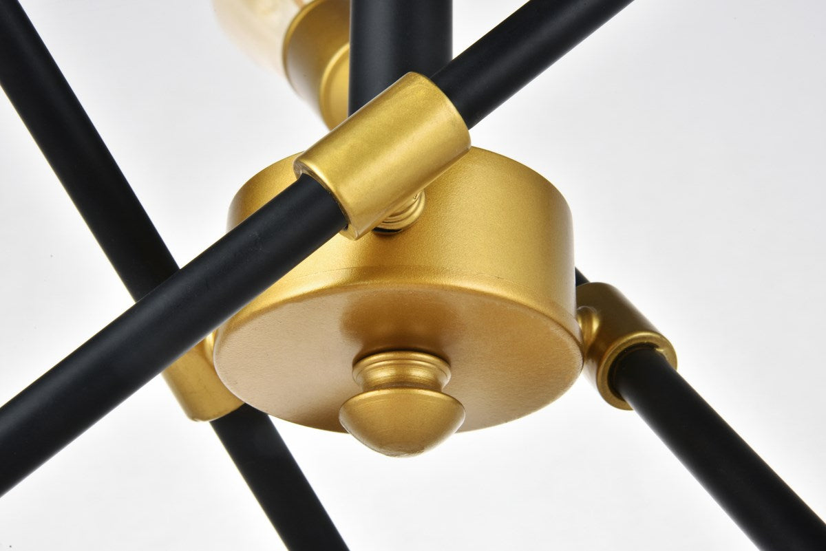6 Lights Black Pendant