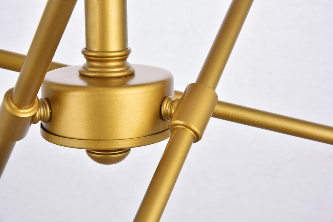 6 Lights Brass Pendant