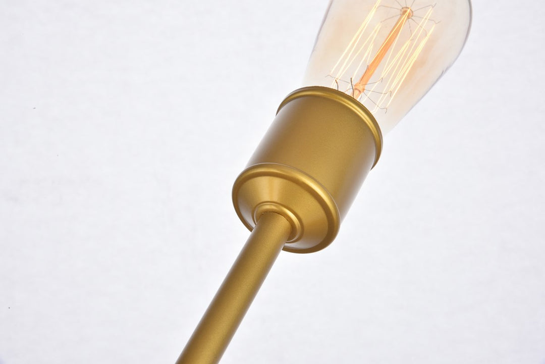 6 Lights Brass Pendant