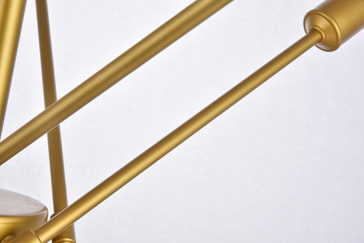 10 Lights Brass Pendant