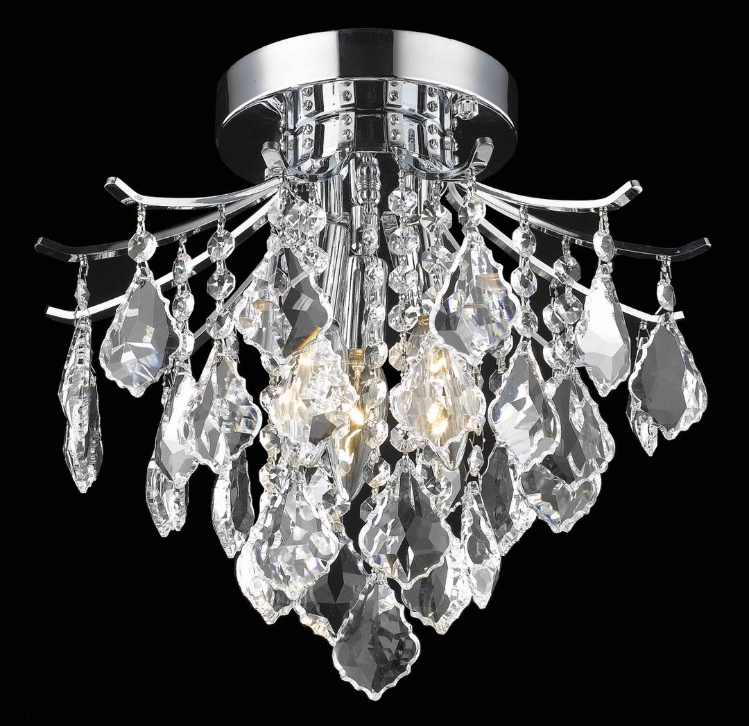 Collection Flush Mount D12in H12in Lt:3 Chrome Finish by Living District