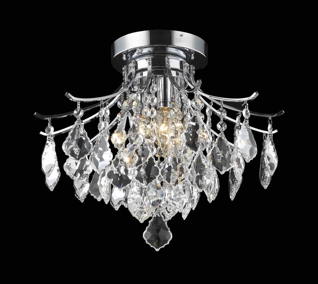 Collection Flush Mount D16in H12in Lt:3 Chrome Finish by Living District
