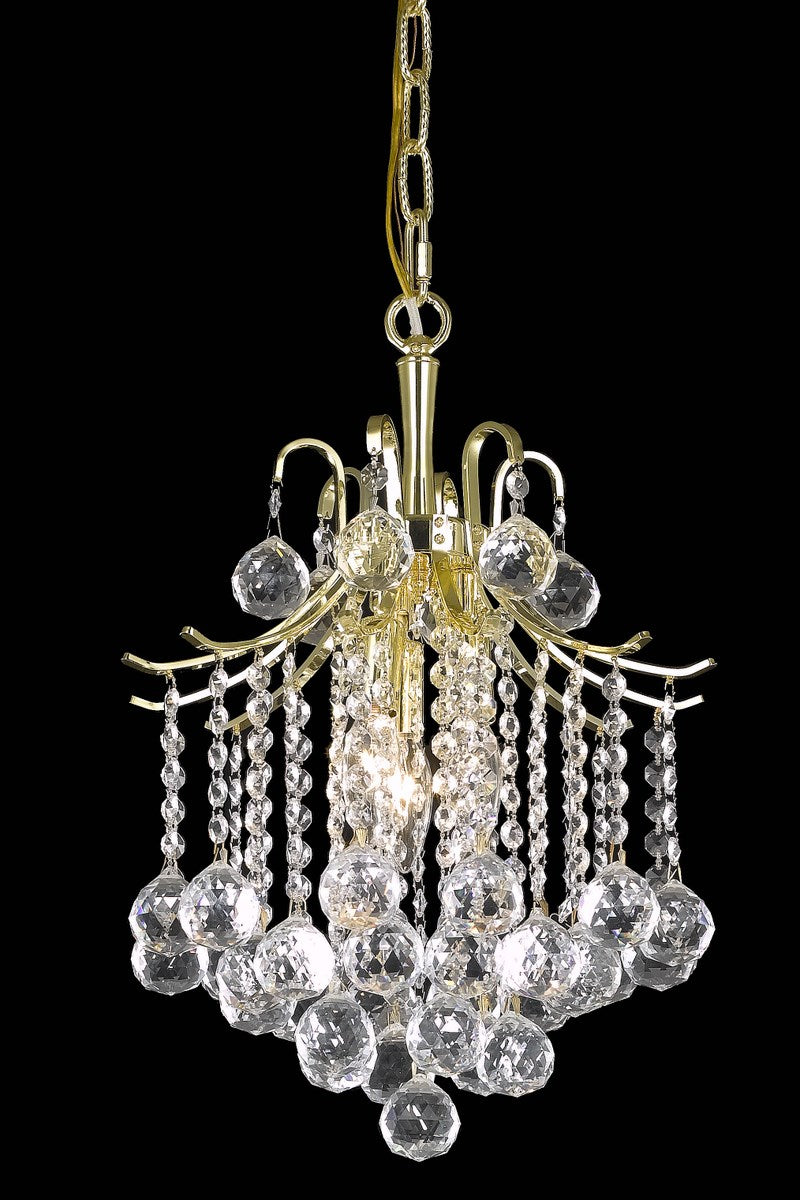 Collection Pendant D12in H15in Lt:3 Gold finish by Living District