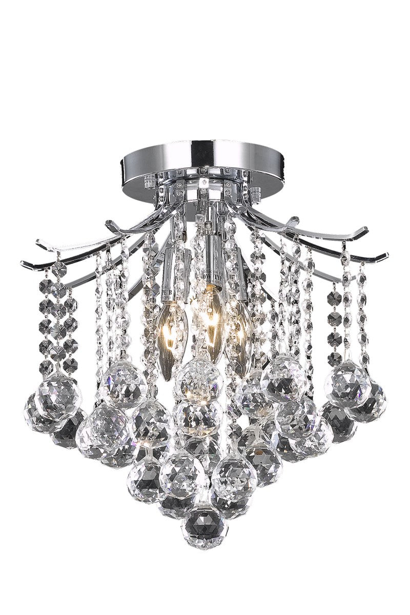 Collection Flush Mount D12in H12in Lt:3 Chrome Finish by Living District