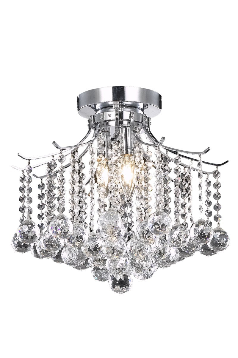 Collection Flush Mount D16in H12in Lt:3 Chrome Finish by Living District