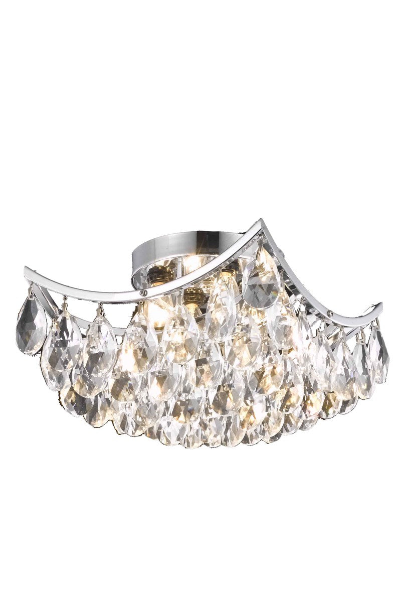Collection Flush Mount D10in H8in Lt:4 Chrome Finish by Living District
