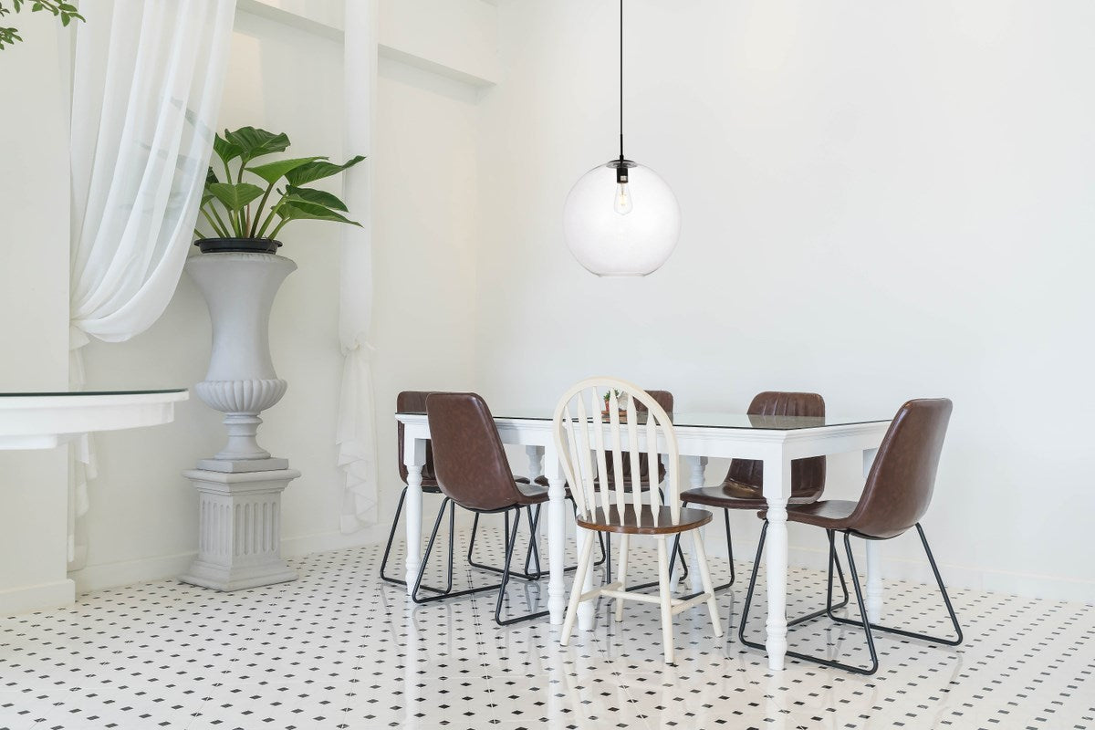 Collection Pendant D15.7 H16.5 Lt:1 Black and Clear Finish