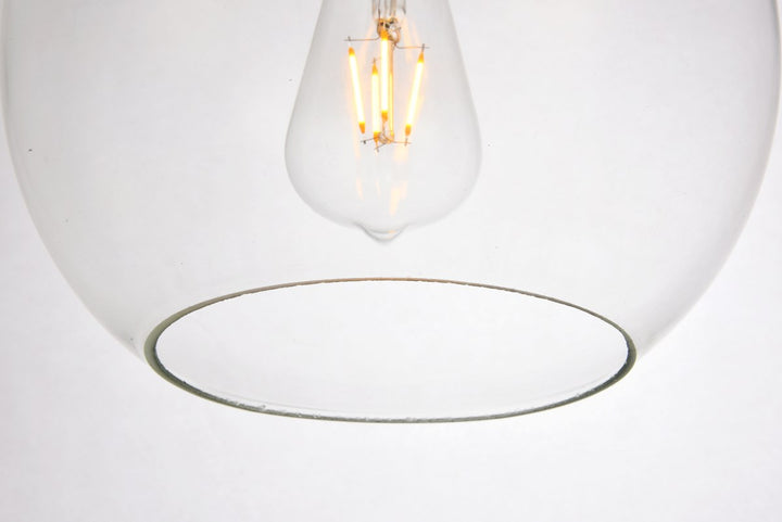 Collection Pendant D15.7 H16.5 Lt:1 Black and Clear Finish