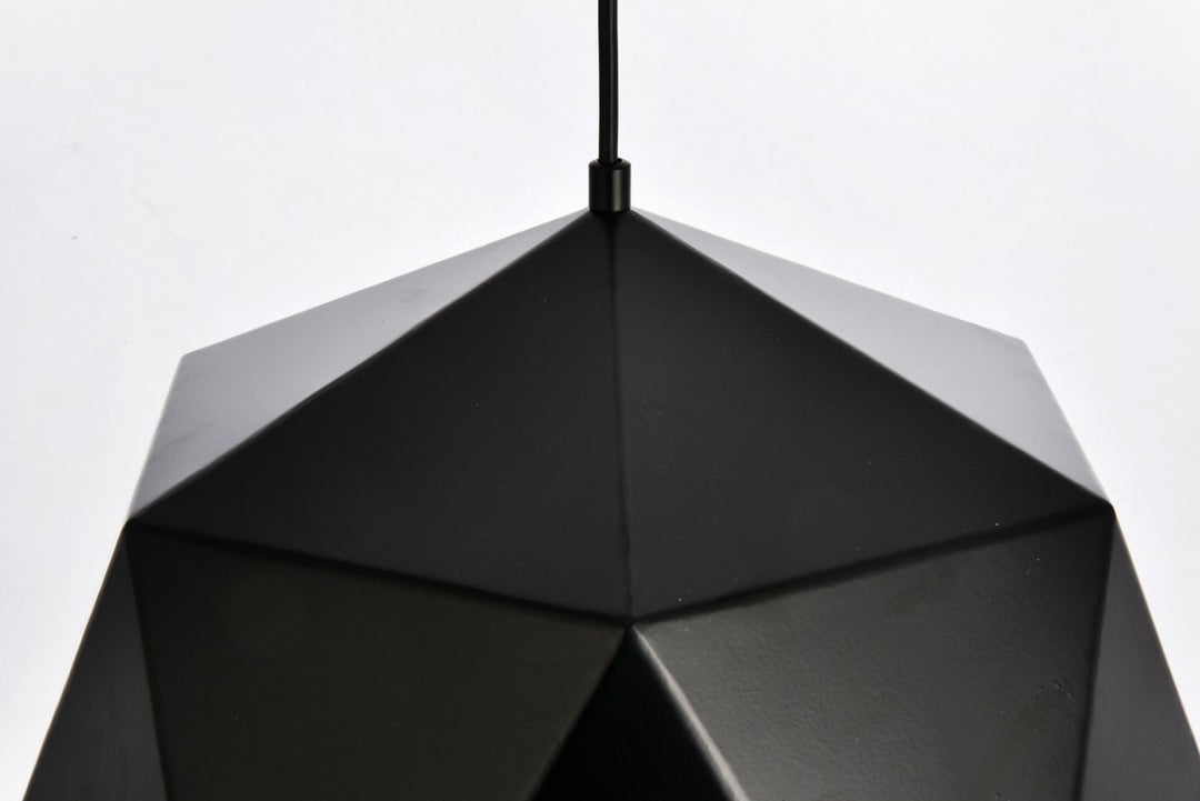 Collection Pendant D15.0'' H9.6 Lt:1 Black and Gold Finish