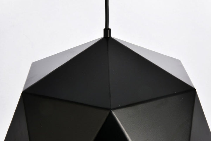Collection Pendant D15.0'' H9.6 Lt:1 Black and Gold Finish