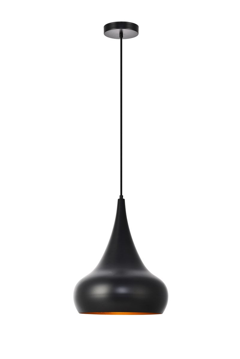 Collection Pendant D11.5in H15in Lt:1 Black Finish