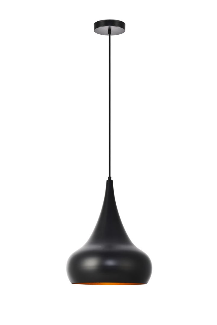 Collection Pendant D11.5in H15in Lt:1 Black Finish
