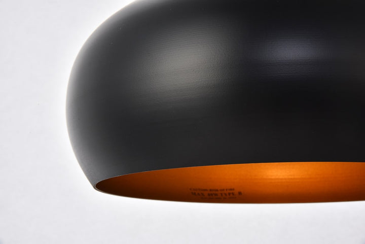 Collection Pendant D11.5in H15in Lt:1 Black Finish