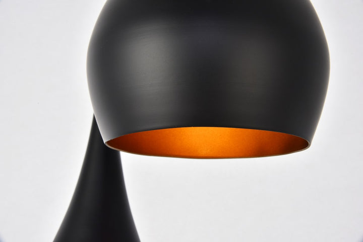 Collection Pendant D14.5in H11.5in Lt:3 Black finish