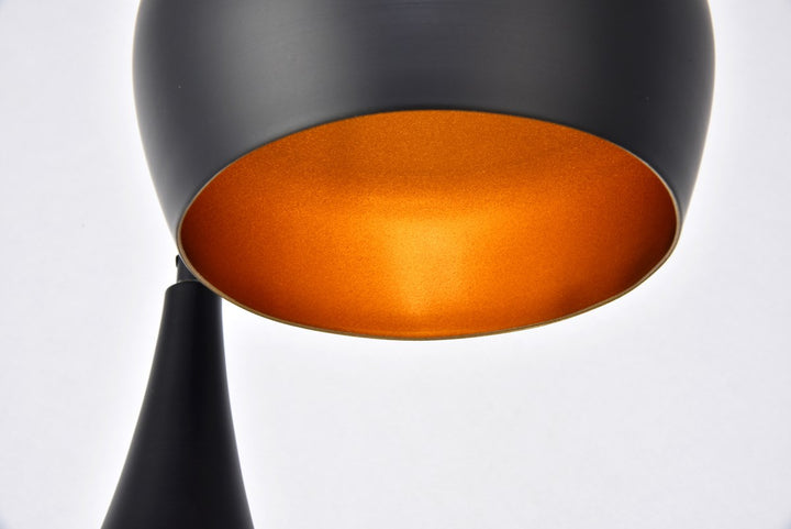 Collection Pendant D14.5in H11.5in Lt:3 Black finish