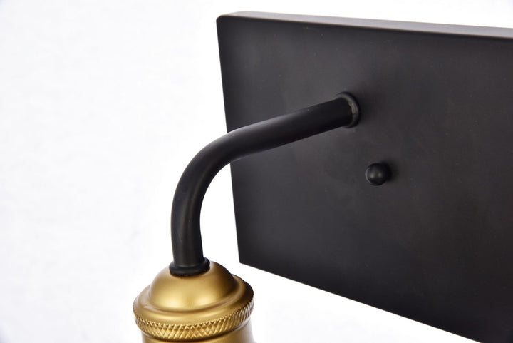 Collection Wall Sconce D27 H8.3 Lt:3 Black and Brass Finish