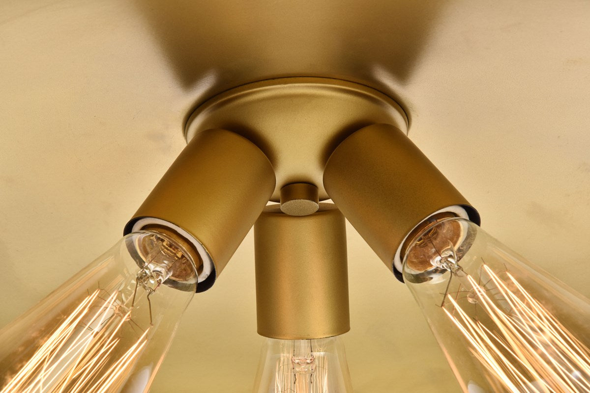 Collection Chandelier D20.5 H6.5 Lt:3 Black and Brass Finish