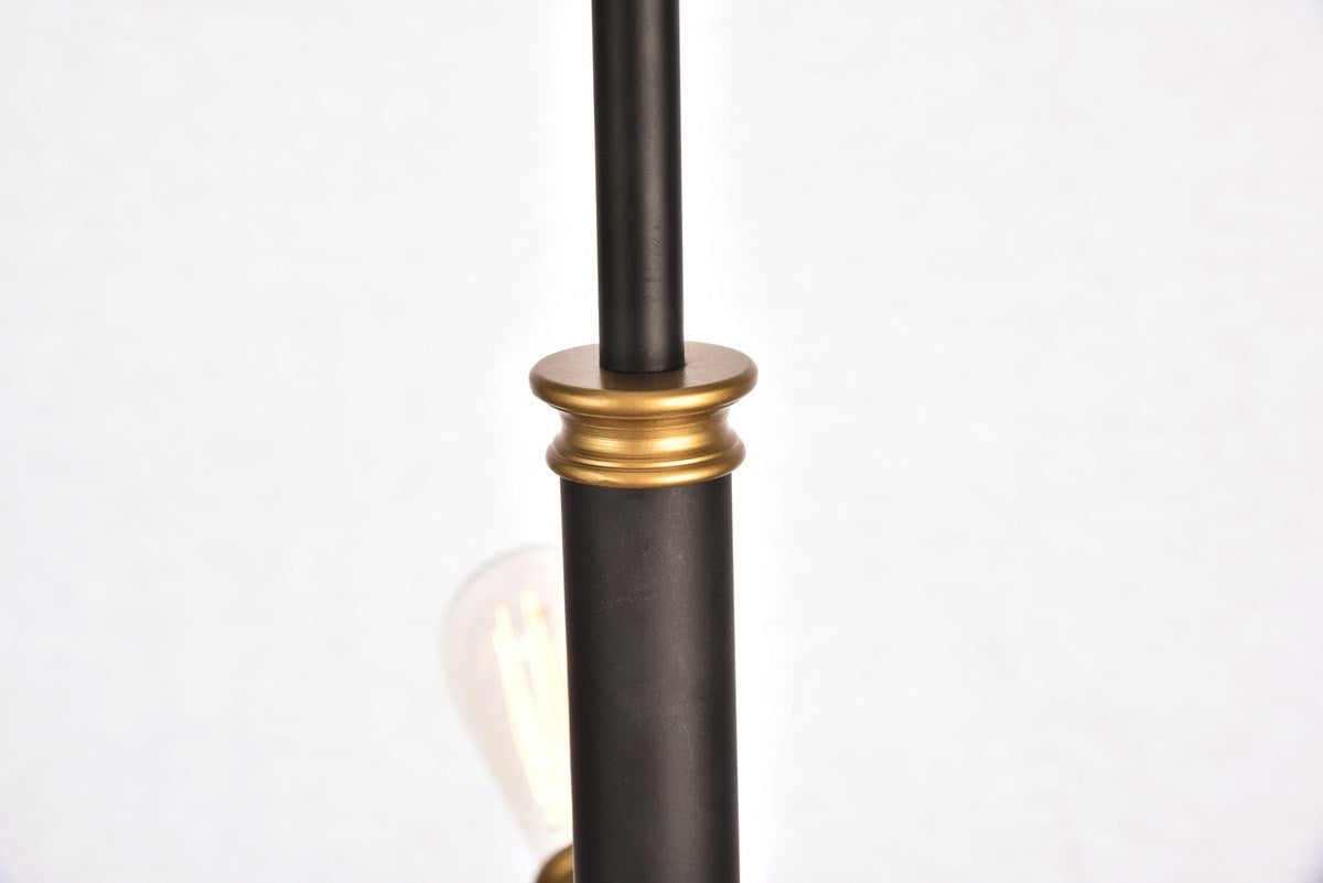 Collection Chandelier D27.2 H32.5 Lt:10 Black and Brass Finish