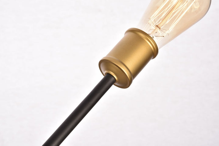 Collection Chandelier D27.2 H32.5 Lt:10 Black and Brass Finish