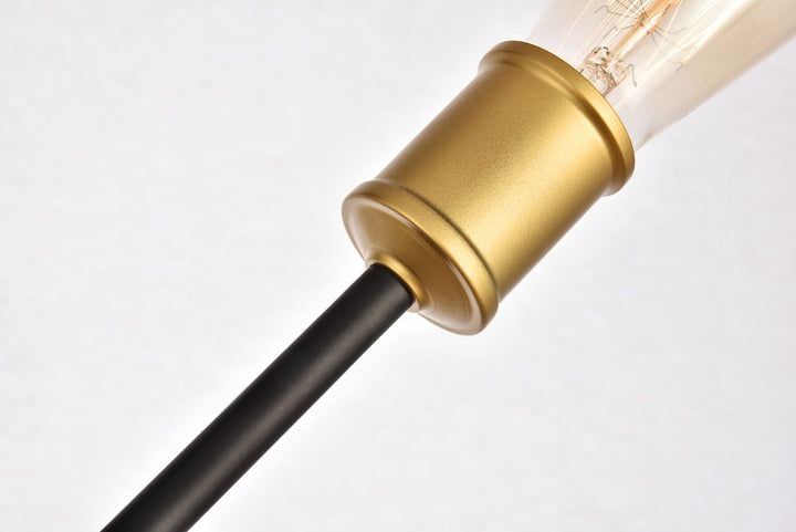 Collection Flushmount D17.1 H16.6 Lt:6 Black and Brass Finish
