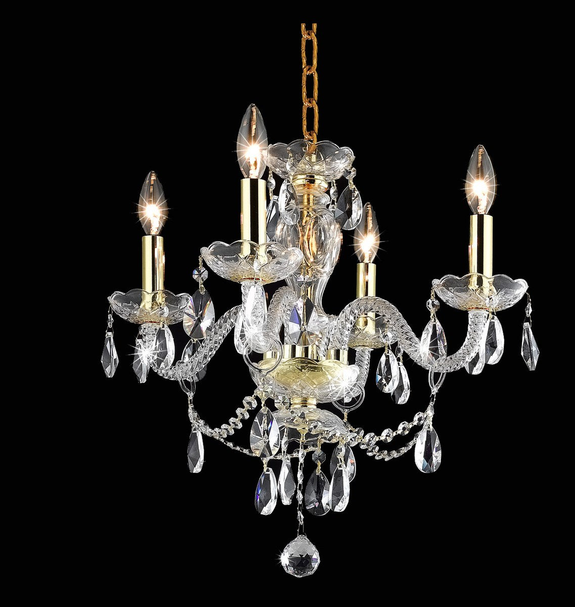 Collection Pendant D17in H18in Lt:4 Gold FinishåÊ by Living District
