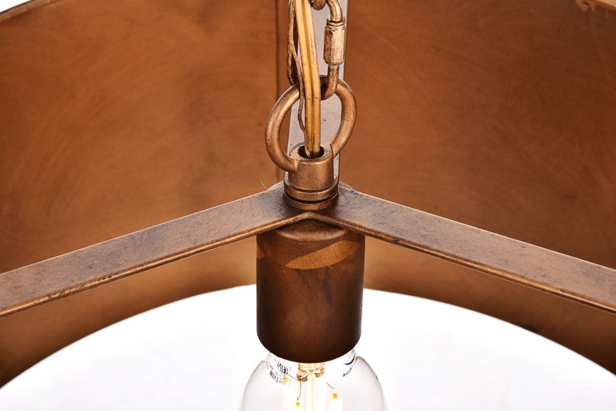 Collection Pendant D15 H9.25 Lt:1 Manual Brass Finish