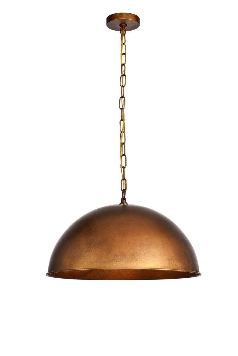 Collection Pendant D20 H12.75 Lt:1 Manual Brass Finish by Living District