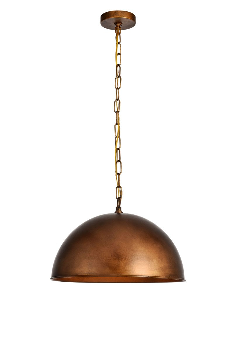 Collection Pendant D15 H10 Lt:1 Manual Brass Finish by Living District