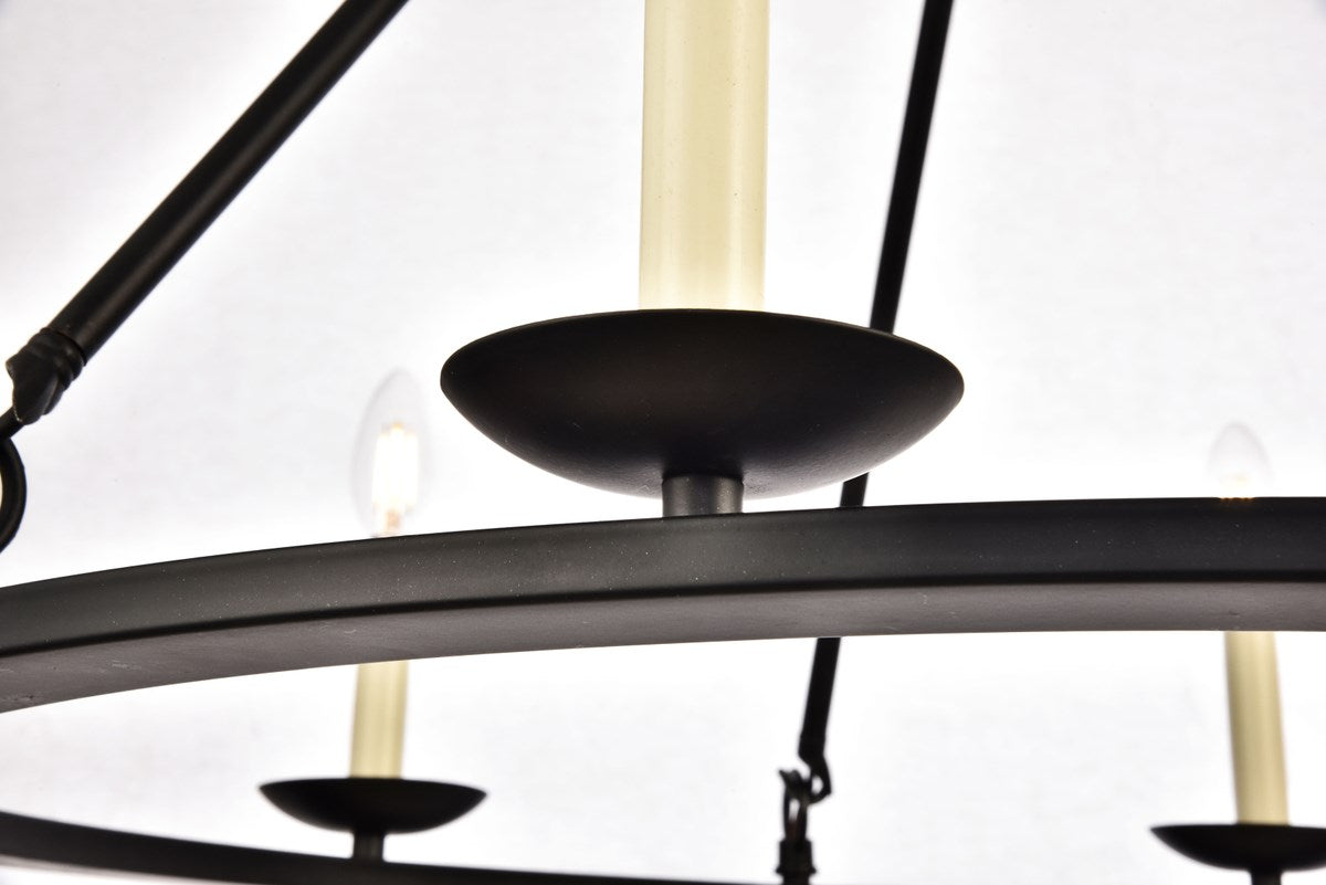 Collection Chandelier D32.4 H23.25 Lt:6 Black Finish