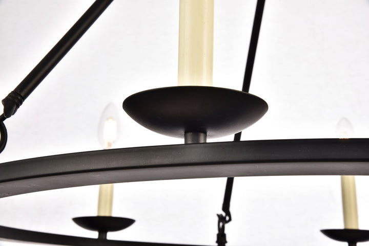 Collection Chandelier D32.4 H23.25 Lt:6 Black Finish