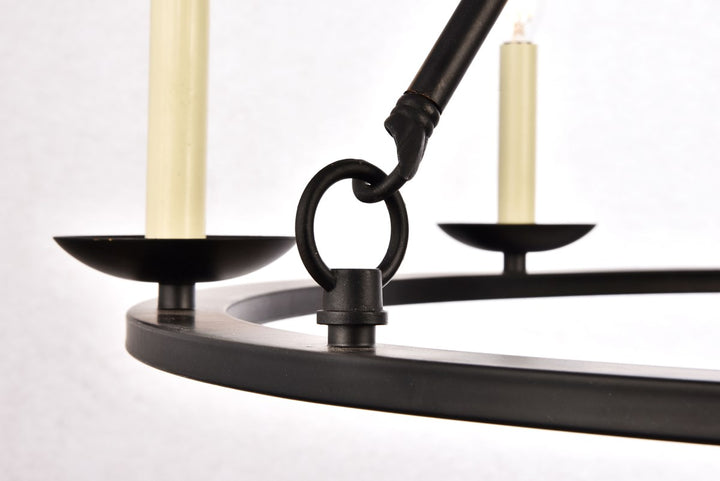 Collection Chandelier D32.4 H23.25 Lt:6 Black Finish