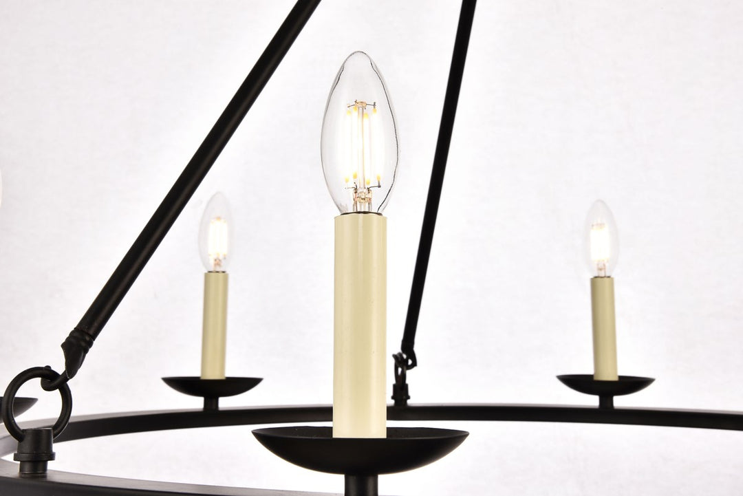 Collection Chandelier D32.4 H23.25 Lt:6 Black Finish