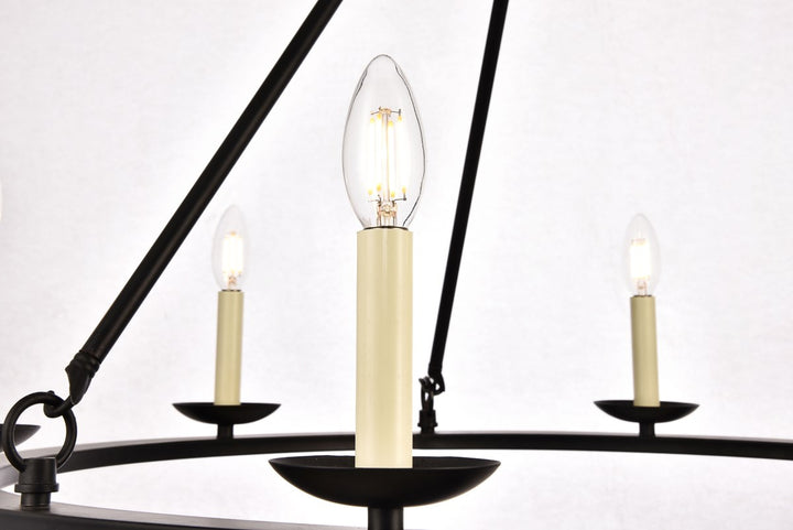 Collection Chandelier D32.4 H23.25 Lt:6 Black Finish