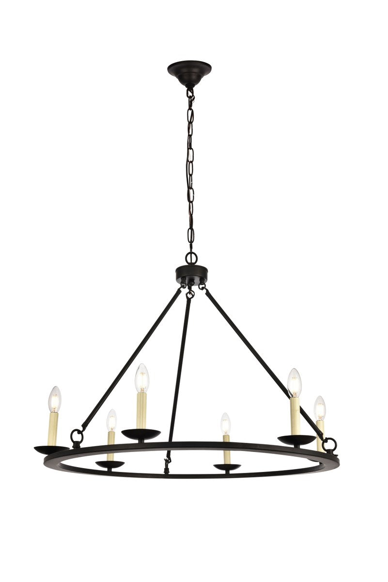 Collection Chandelier D32.4 H23.25 Lt:6 Black Finish