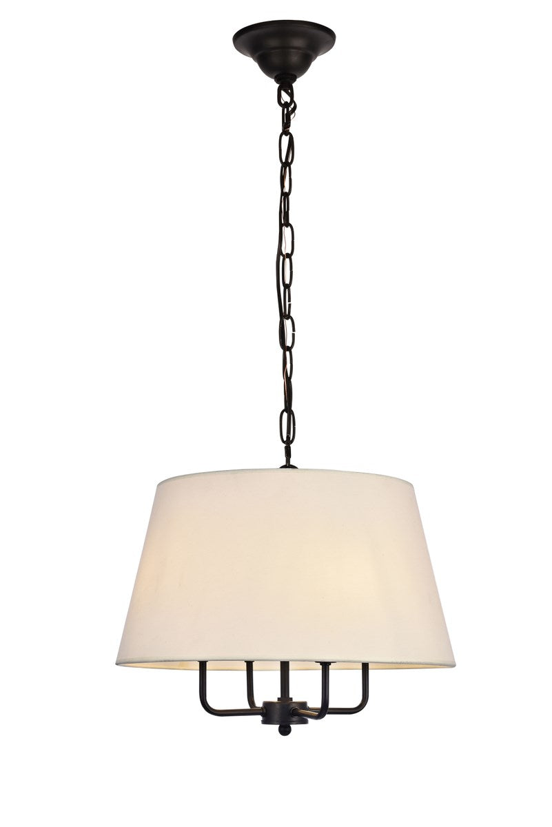 Collection Pendant D17 H13.75 Lt:4 Black Finish by Living District