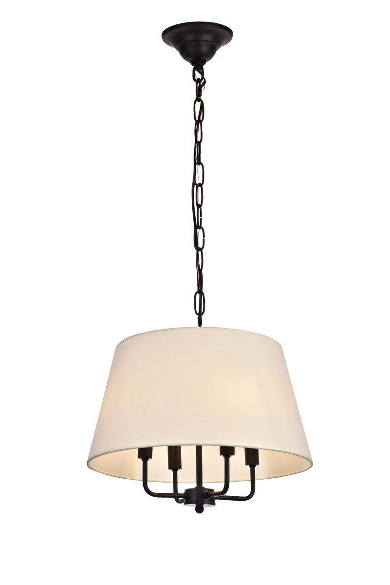 Collection Pendant D17 H13.75 Lt:4 Black Finish