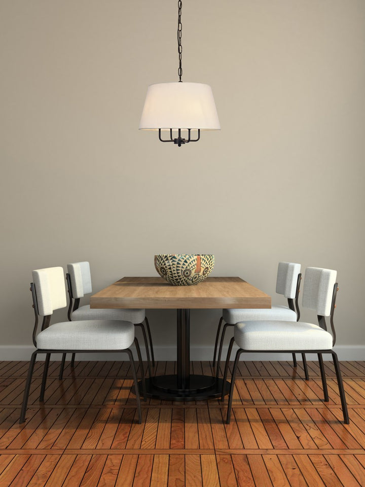 Collection Pendant D17 H13.75 Lt:4 Black Finish