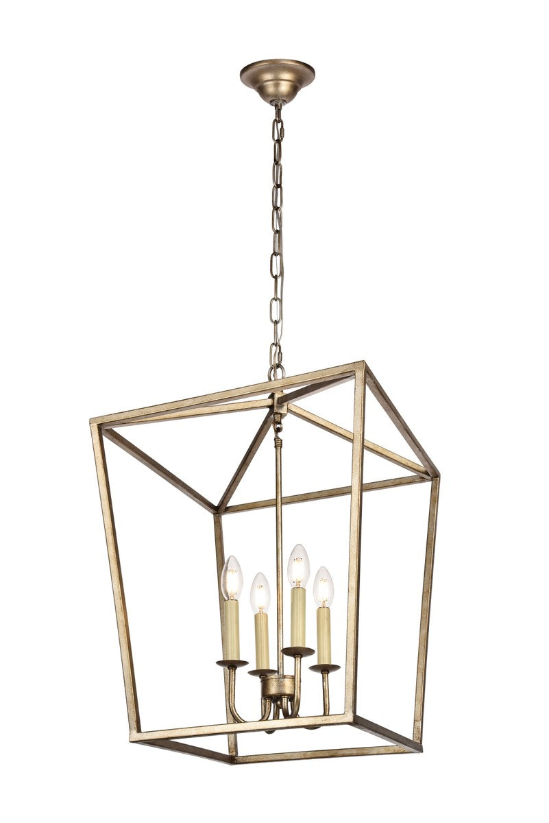 Collection Pendant D17 H24.25 Lt:4 Vintage Silver Finish
