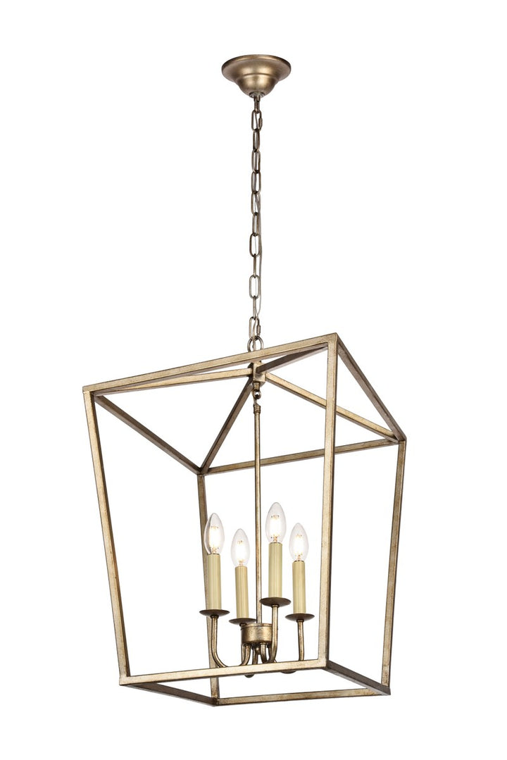 Collection Pendant D17 H24.25 Lt:4 Vintage Silver Finish