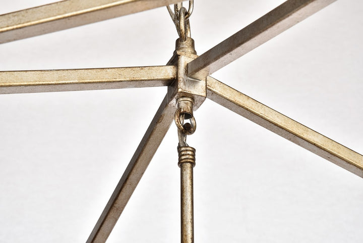 Collection Pendant D17 H24.25 Lt:4 Vintage Silver Finish