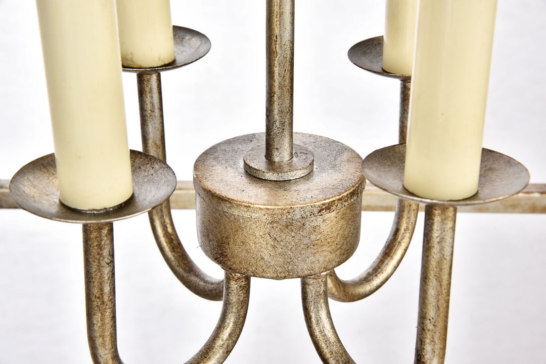 Collection Pendant D17 H24.25 Lt:4 Vintage Silver Finish