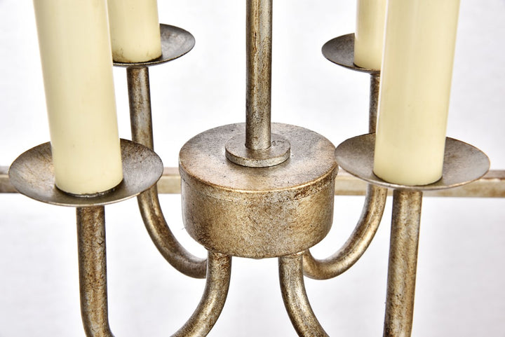 Collection Pendant D17 H24.25 Lt:4 Vintage Silver Finish